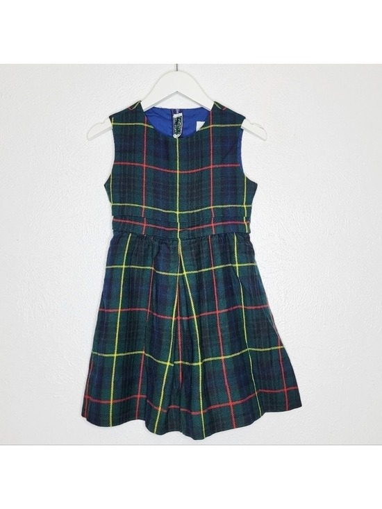 Vintage Other - Vintage Florence Eiseman Green Plaid Sleeveless Dress Little Girl's Size 6